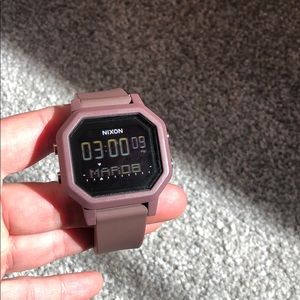 Nixon “the siren” burgundy watch.